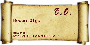Bodon Olga névjegykártya